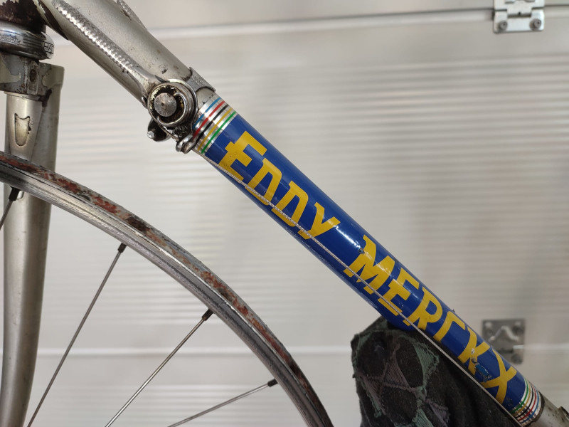 Merckx fiat his original De Rosa bike Tour de France 1977