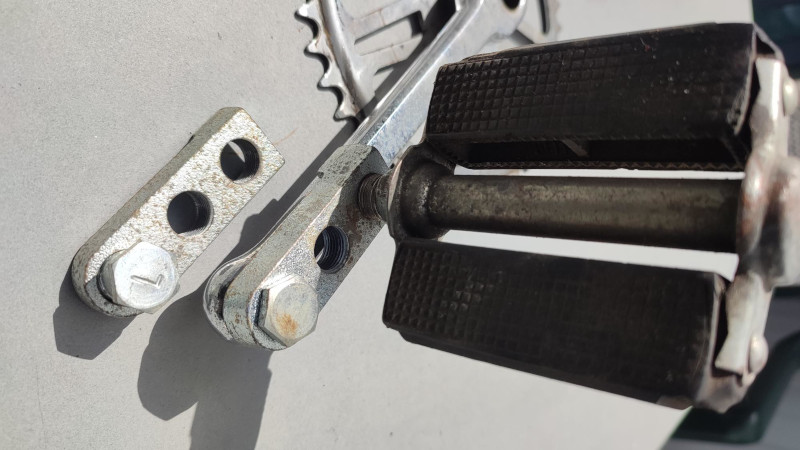 crank pedal shortening tool Oude koersfietsen