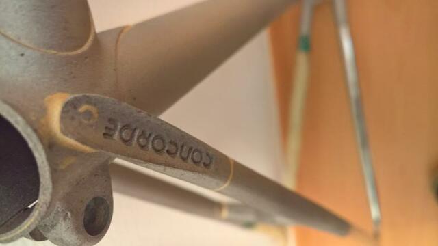vintage steel race bike frame Concorde